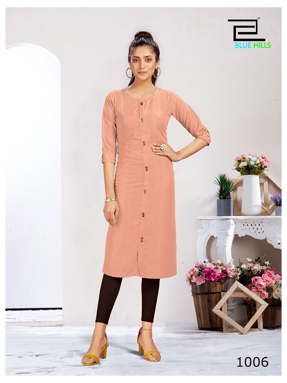 Vintage Blue Hills Daily Wear Wholesale Designer Kurti Catalog